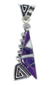 Water Wave Sterling Silver Opal And Magenta Turquoise Southwest Pendant YX67638